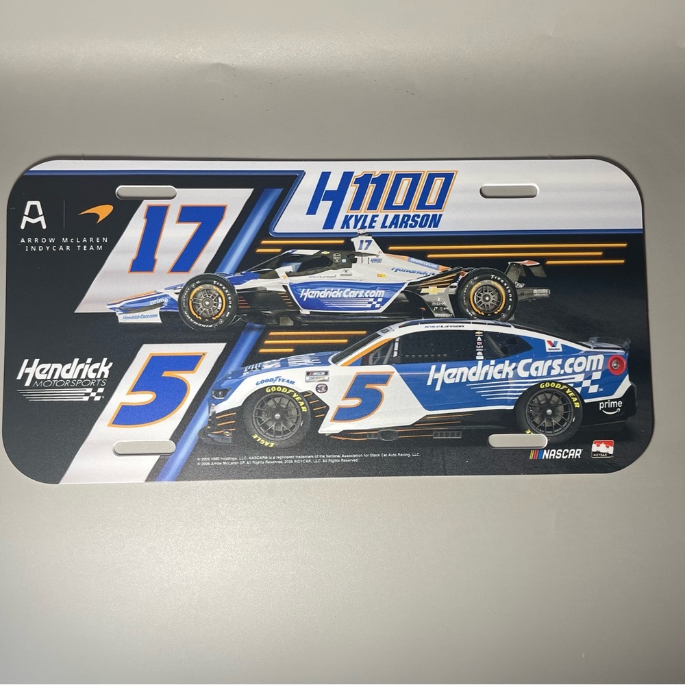 Hendrick Motorsports License Plate of Kyle Larson